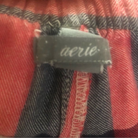 Aerie Plaid Drawstring Sleep Lounge Pant S Pull On Flannel Elastic Waist Pockets - Picture 4 of 5